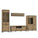 Wohnwand >Trondheim< in Holzwerkstoff, Artisan Eiche/Schwarzeiche - 344,2x208x41,5cm (BxHxT)