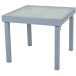 Glastisch >Lola< in grau aus AluminiumWellenglas - 75cm (H)