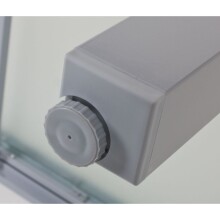 Glastisch >Lola< in grau aus AluminiumWellenglas - 75cm (H)