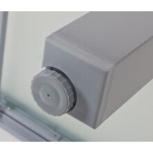 Glastisch >Lola< in grau aus AluminiumWellenglas -...