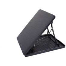 Klapptisch >Ventana< in schwarz aus Stahl/Kunststoff - 75x72x180cm (BxHxT)