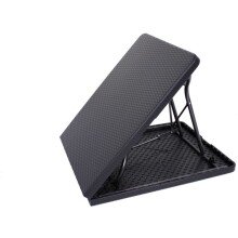 Klapptisch >Ventana< in schwarz aus Stahl/Kunststoff - 75x72x180cm (BxHxT)