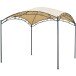 Pavillon >Hudson< in beige aus Stahl/Polyester - 295x279x295cm (BxHxT)