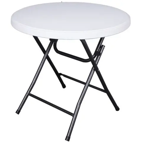 Klapptisch >Mufaro< in weiss aus Kunststoff/Stahl - 76cm (H)