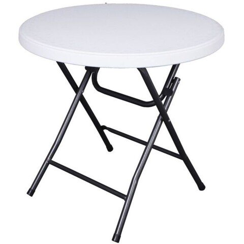 Klapptisch >Mufaro< in weiss aus Kunststoff/Stahl - 76cm (H)