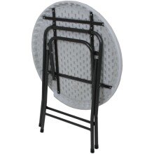 Klapptisch >Mufaro< in weiss aus Kunststoff/Stahl - 76cm (H)