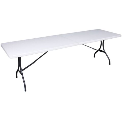 Klapptisch >Mufaro< in weiß aus Stahl/Kunststoff - 76x72x244cm (BxHxT)