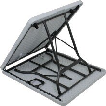 Klapptisch >Mufaro< in weiß aus Stahl/Kunststoff - 76x72x244cm (BxHxT)