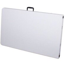 Klapptisch >Mufaro< in weiß aus Stahl/Kunststoff - 76x72x244cm (BxHxT)