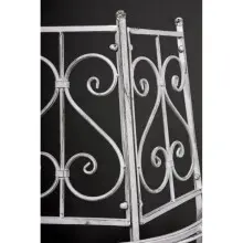 Baumbank >Varda< in weiss aus Stahl - 122x63x80cm...