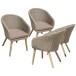 Sitzgruppe >Visalia< in muskatnuß aus Polyester - 62x82x61cm (BxHxT)