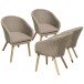 Sitzgruppe >Visalia< in muskatnuß aus Polyester - 62x82x61cm (BxHxT)