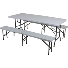 Klapptisch >Mufraro< in weiß aus Stahl,...
