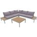 Loungeset >Valentina< in weiß, grau, helleiche - 165x80x65 (LxBxH)