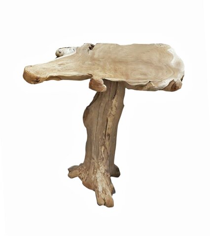Bartisch >Surga< in natur aus Wurzelteak - 100x75x102cm (LxBxH)