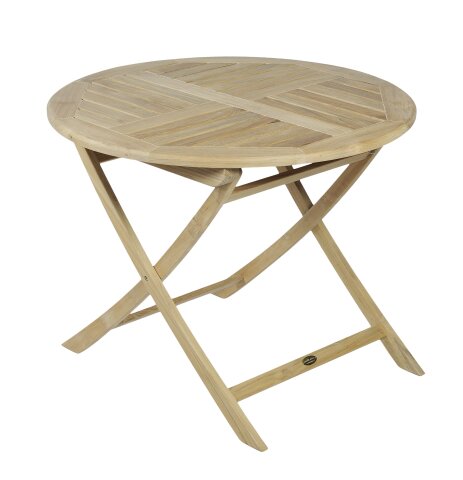 Gartentisch >Solo< in natur aus Teak B-grade, unbehandelt - 75cm (H)
