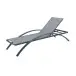 Gartenliege >Donna< in grau aus Aluminium, Kunststoffgewebe - 197x72x43 (LxBxH)