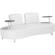 Sofa >Aalborg< in weiß - 89x212x78 (LxBxH)