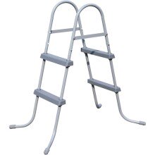 Poolleiter >Ems< in grau aus Stahlrohr, Kunststoff - 112x66x116cm (LxBxH)