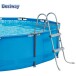Poolleiter >Ems< in grau aus Stahlrohr, Kunststoff - 112x66x116cm (LxBxH)