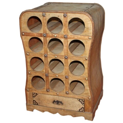 Weinregal >USA< in braun aus Holzwerkstoff - 41,5x31x61cm (LxBxH)