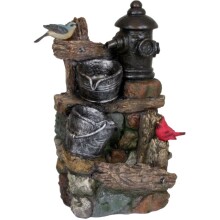 Gartenbrunnen >Metis< in mehrfarbig aus Polyresin -...