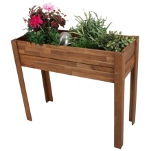 Hochbeet >Oslo< in braun aus Akazie - 100x95x84cm...