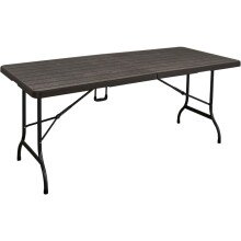 Klapptisch >Tabora< in braun aus Kunststoff, Stahl...