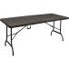 Klapptisch >Tabora< in braun aus Kunststoff, Stahl - 180x75x72cm (LxBxH)