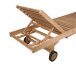 Gartenliege >Solo< in Braun aus Teak B-grade unbehandelt - 35cm (H)