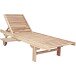 Gartenliege >Solo< in Braun aus Teak B-grade unbehandelt - 35cm (H)