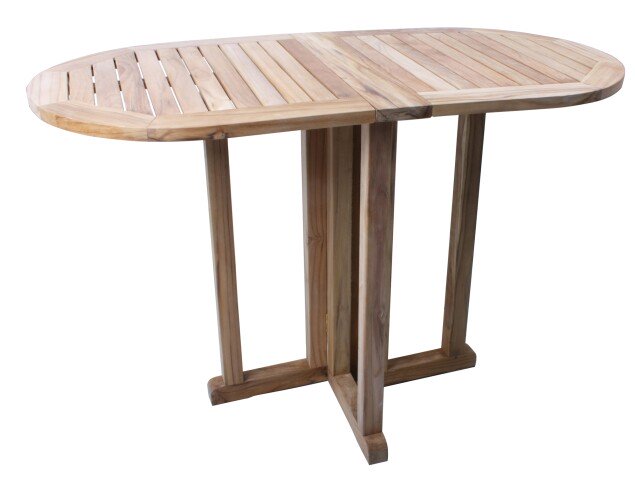 Gartentisch >Solo< ausziehbar bis 120cm in natur aus Teak, unbehandelt - 15/65/120x60x75cm (LxBxH)