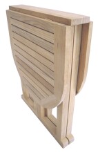 Gartentisch >Solo< ausziehbar bis 120cm in natur aus Teak, unbehandelt - 15/65/120x60x75cm (LxBxH)