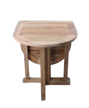 Gartentisch >Solo< ausziehbar bis 120cm in natur aus Teak, unbehandelt - 15/65/120x60x75cm (LxBxH)
