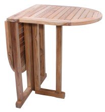 Gartentisch >Solo< ausziehbar bis 120cm in natur aus Teak, unbehandelt - 15/65/120x60x75cm (LxBxH)
