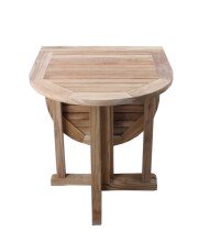 Gartentisch >Solo< ausziehbar bis 120cm in natur aus Teak, unbehandelt - 15/65/120x60x75cm (LxBxH)