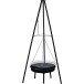 Holzkohlegrill >Berlin< in schwarz aus Stahl - 87x29x155cm (LxBxH)