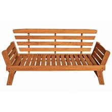 Gartenbank >Fortuna< in braun aus Eukalyptus - 78x68cm (HxT)