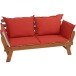 Gartenbank >Fortuna< in braun aus Eukalyptus - 78x68cm (HxT)
