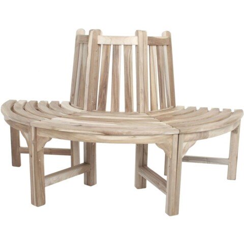 Baumbank >Java< in natur aus Teak, C-grade - 150x92x75cm (BxHxT)