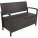 Gartenbank >Ferrara< in schwarz aus Kunststoff, Aluminium - 58x117x86cm (LxBxH)