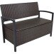 Gartenbank >Ferrara< in grauer aus Kunststoff, Aluminium - 58x117x86cm (LxBxH)