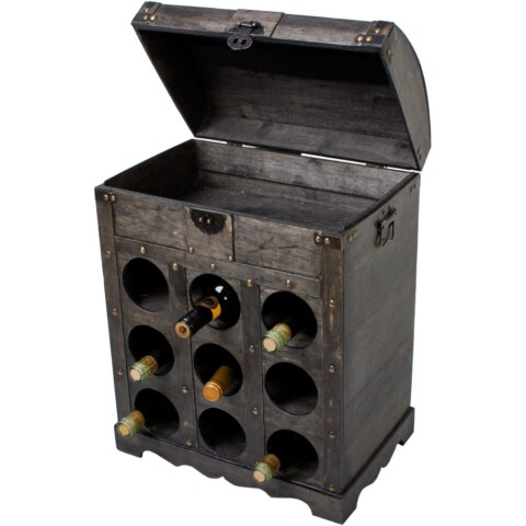 Weinregal >Hamburg< in Kolonialstil aus Holzwerkstoff - 27x41x54cm (LxBxH)
