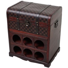 Weinregal >Hamburg< in Kolonialstil aus Holzwerkstoff - 31x41x48cm (LxBxH)