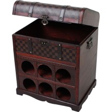 Weinregal >Hamburg< in Kolonialstil aus Holzwerkstoff - 31x41x48cm (LxBxH)