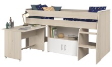 Hochbett >Charly 4< in Akazie - 206x114x110cm (LxBxH)
