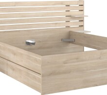 Bettanlage >Escale 3< in Japanische Eiche - 217x223x99cm (LxBxH)