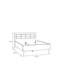 Bettgestell >Whenua< in Natural Eiche - 147,4x99,5x206,8cm (BxHxT)