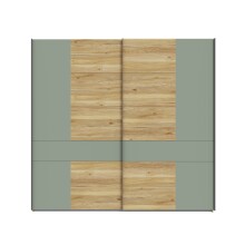 Kleiderschrank >Whenua< in Schwarz - 220,1x210,5x62,1cm (BxHxT)