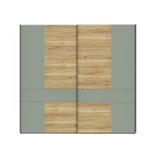 Kleiderschrank >Whenua< in Schwarz - 220,1x210,5x62,1cm (BxHxT)